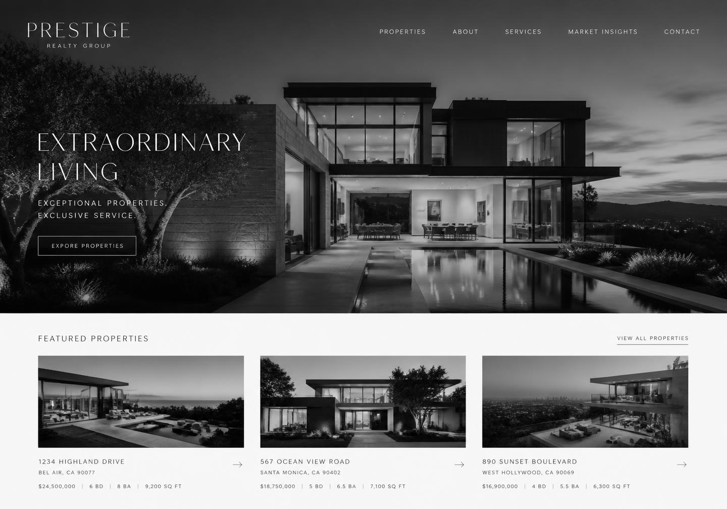 Real Estate website design by VIDAGA