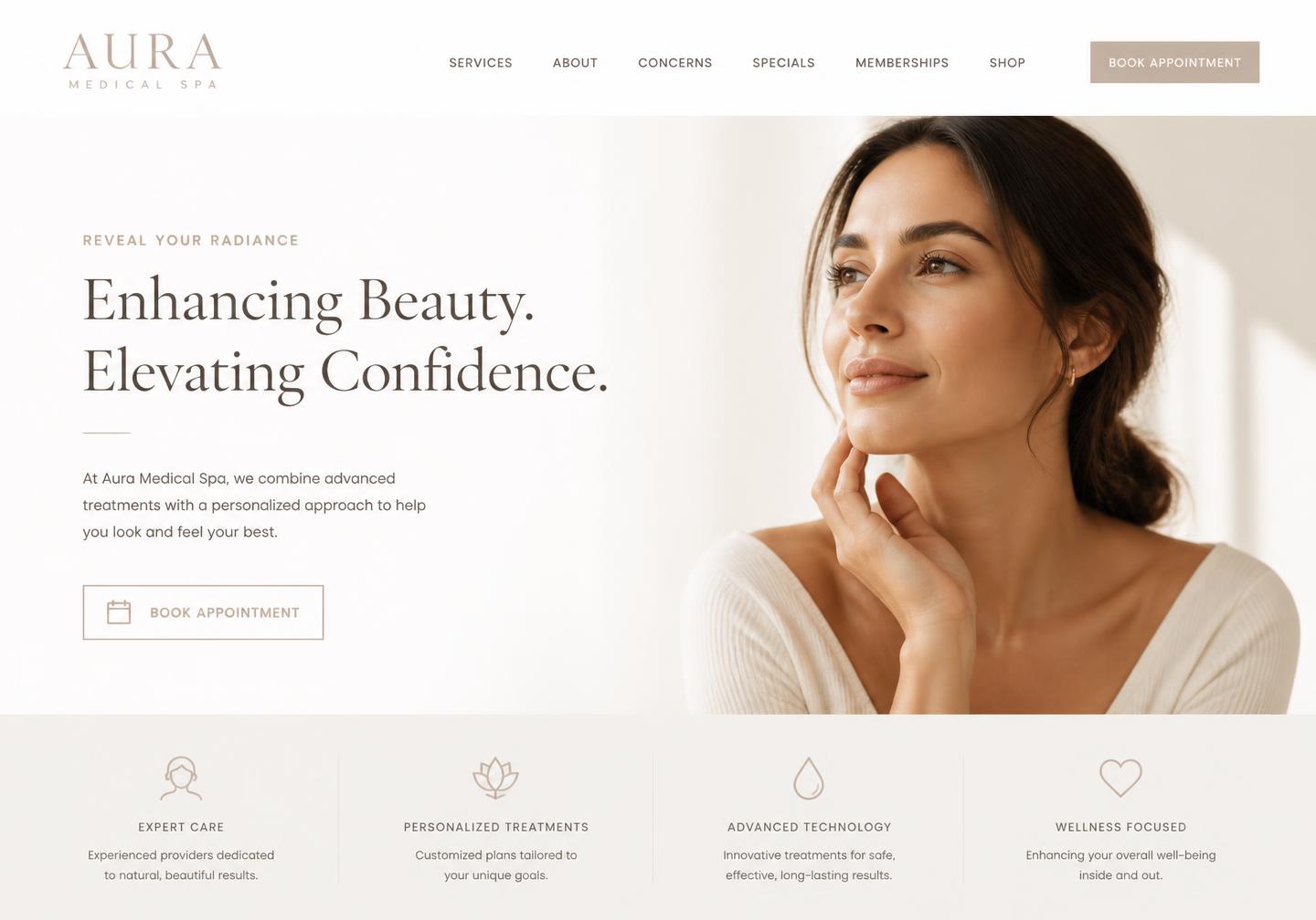 Wellness & Med Spa website design by VIDAGA